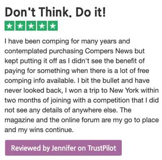 Screenshot of Jennifer's Review of Compers News